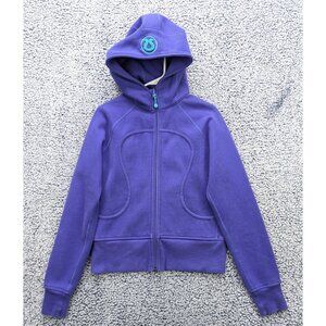 Lululemon Scuba Hoodie Womens 8 Full Zip Thick Heavy Gym Yoga Outdoor Purple